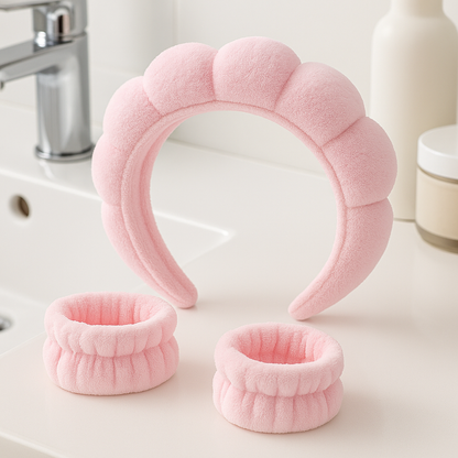 Skincare Headband & Wristbands